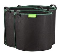 GardenMate 3X Sacs à Plantes 30L en Non tissé GREENLINE - Ø 35,6cm Hauteur 30,5cm - Noir/Vert