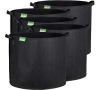GardenMate 5X Sacs à Plantes 95L en Non tissé Blackline - Ø 53,3cm Hauteur 42cm - Noir
