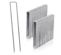 GardenMate Lot de 100 piquets d'ancrage galvanisés en Fil d'acier - Longueur : 250 mm - Largeur : 25 mm - Diamètre : 4,1 mm - Tête Plate - pour sols durs et Souples