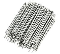 GardenMate Lot de 50 piquets de Fixation en Acier galvanisé Inoxydable H150mm, L25mm, Ø2,9 mm tête Plate
