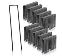 GardenMate Lot de 500 piquets de Fixation de Jardin en Acier en Forme de U - 150 mm, 2,9 mm d’épaisseur