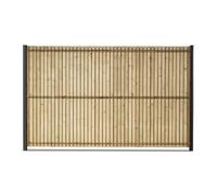 Gardenode Easy Cloture Kit d'occultation en Lattes Bois pin sylvestre pour Grillage Rigide - Largeur 2m50 - Hauteur 1m73