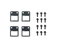 Gardenode Easy Clôture Lot de 4 Fixations pour clôture Aluminium Gris
