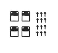 Gardenode Easy Clôture Lot de 4 Fixations pour clôture Aluminium Noir