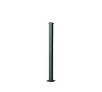 Gardenode Easy Clôture Poteau Aluminium sur Platine avec Chapeau H 86.5 cm Gris