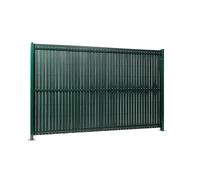 Gardenode Easy ClôtureKit Occultation Lattes PVC pour Panneau Rigide Maille 55 H 1m73 L 2m50 Vert