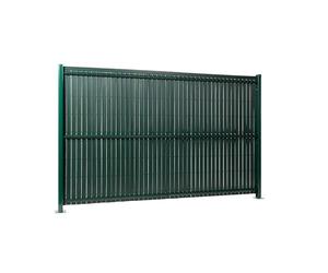 Gardenode Easy ClôtureKit Occultation Lattes PVC pour Panneau Rigide Maille 55 H 1m73 L 2m50 Vert