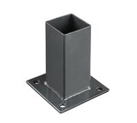 Gardenode Support pour Poteau carre Platine de Fixation 60 x 60 mm Acier galvanise Gris Anthracite