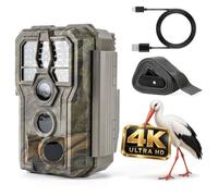 GardePro E5 2.0 4K Camera de Chasse, 64MP 4K H.265 | Camera Chasse Sans Lueur 940 nm, 0,1s Camera Detecteur de Mouvement, Camera Vision Nocturne Animaux, Piege Photographique