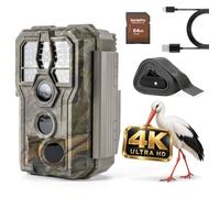 GardePro E5 2.0 4K Camera de Chasse, Carte SD 64Go, 64MP 4K H.265 | Camera Chasse Sans Lueur 940 nm, 0,1s Camera Detecteur de Mouvement, Camera Vision Nocturne Animaux, Piege Photographique