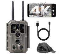 GardePro E8 2.0 4K Camera de Chasse WiFi, Portée WiFi de 50 Mètres | 64MP H.265 Caméra de Chasse Connectée Telephone, Camera Vision Nocturne Animaux Exterieur, IR Invisible No Glow 940nm, IP66