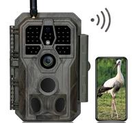 GardePro E8 Caméra de Chasse WiFi Antenne avec App 64MP 1296P H.264 Vidéo, Jusqu' 30m No Glow Infrarouge Vision Nocturne, Vitesse de Dclenchement 0,1s et Angle de Dtection 120°