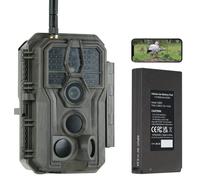 GardePro E8P Caméra de Chasse, WiFi, Batterie Rechargeable 8000 mAh, 64MP 1296P, Caméra E8P No Glow Infrarouge Vision Nocturne