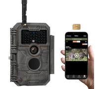 GardePro X20 Caméra de Chasse 4G LTE avec Carte SIM et APP, Vidéo H.265 48MP, Vision Nocturne Infrarouge No-Glow de 25m, Détecteur de Mouvement 0,2s et IP66 Étanche