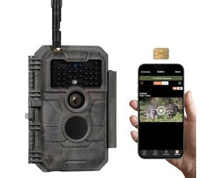 GardePro X20 Caméra de Chasse 4G LTE avec Carte SIM et App | Vidéo H.265 48MP, Vision Nocturne Infrarouge No-Glow de 25m, Détecteur de Mouvement 0,2s et IP66 Étanche