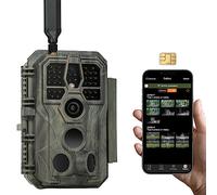 GardePro X50 Caméra de Chasse 4G LTE avec Carte SIM et APP, Vidéo H.265 32MP, Vision Nocturne Infrarouge No-Glow de 30 m, Détecteur de Mouvement 0,1 s et IP66 Étanche
