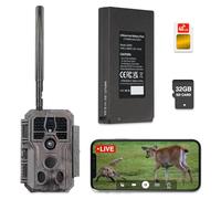 GardePro X50 Pro Max Caméra de Chasse 4G LTE avec Streaming en Direct, Batterie Rechargeable 8000 mAh, Carte SD Intégrée, 48MP 1296P, Caméra X50PLMB No Glow Infrarouge Vision Nocturne
