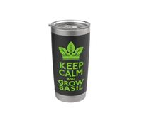 Garder calme et cultiver le basilic Herb Gardener Gobelet isotherme en acier inoxydable double paroi