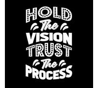 garder la vision faire confiance au processus typographie Stickers muraux 36x56.8cm Amovible sans laisser de colle Blanc