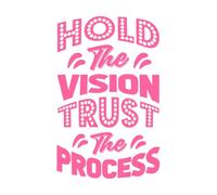 garder la vision faire confiance au processus typographie Stickers muraux 50.4x79.5cm Ne se décolle pas Rose