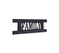 Mendler Garderobe murale HWC-C60 Family shabby chic 60x21cm gris foncé
