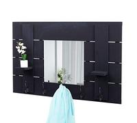 Garderobe murale 5 crochets HWC-C89 vintage 90x60cm gris foncé