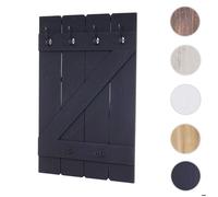 Garderobe murale MENDLER HWC-D13 6 crochets 91x60cm gris foncé shabby Gris