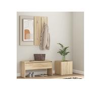 vidaXL Garderobe set bewerkt hout sonoma eiken3082056 chêne G