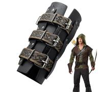 Gardes médiévaux de brigandine, gardes de chevalier en cuir synthétique, accessoires médiévaux réutilisables en cuir PU pour contes de fées de la Renaissance