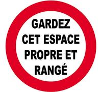 GARDEZ CET ESPACE PROPRE ET RANGÉ - 5cm - Autocollant(sticker)