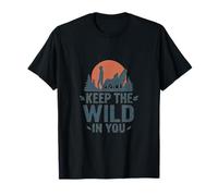 Gardez la Nature en Vous et partez à L'Aventure en Camping en Meute de Loups T-Shirt