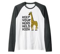Gardez la tête haute, girafe, retour à l'école, enseignant Manche Raglan