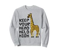 Gardez la tête haute, girafe, retour à l'école, enseignant Sweatshirt