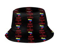 Gardez Le Calme Un Cono Sos Venezuela extérieur Soleil Chapeau de pêcheur Seau Casquettes Respirant Chapeaux de Plage pour Hommes Femmes