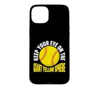 Gardez Un œil sur Le Joueur de Softball géant à sphère Jaune Coque pour iPhone 15 Plus
