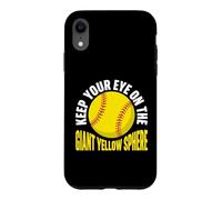 Gardez Un œil sur Le Joueur de Softball géant à sphère Jaune Coque pour iPhone XR