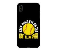 Gardez Un œil sur Le Joueur de Softball géant à sphère Jaune Coque pour iPhone XS Max