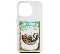 Gardez Un Sommeil Calme sur Une mouffette de Raton Laveur Coque pour iPhone 13 Pro