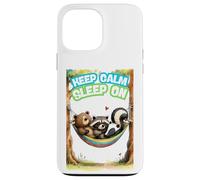 Gardez Un Sommeil Calme sur Une mouffette de Raton Laveur Coque pour iPhone 13 Pro Max