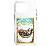 Gardez Un Sommeil Calme sur Une mouffette de Raton Laveur Coque pour iPhone 16 Pro