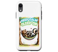 Gardez Un Sommeil Calme sur Une mouffette de Raton Laveur Coque pour iPhone XR