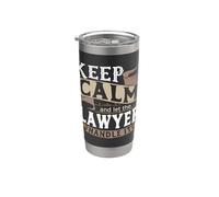Gardez votre calme et laissez l'avocat s'en occuper Gobelet isotherme en acier inoxydable double paroi