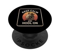 Gardez Votre Calme et maintenez Un Fort état d'esprit cryptographique : Bitcoin PopSockets PopGrip Adhésif
