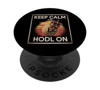 Gardez votre calme et maintenez un fort état d'esprit cryptographique : bitcoin PopSockets PopGrip Adhésif