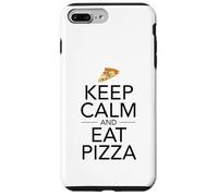 Gardez votre calme et mangez de la pizza - Tarte gastronomique italienne pour les amateurs de restauration rapide Coque pour iPhone 7 Plus/8 Plus