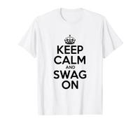 Gardez Votre Calme et Restez en Forme T-Shirt Graphique avec Valeur, Homme, Blanc, L