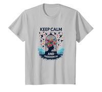 Gardez Votre Calme et Votre liberté T-Shirt, Enfant, Argent, 12 Ans