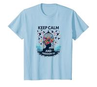 Gardez Votre Calme et Votre liberté T-Shirt, Enfant, Bleu Céleste, 3 Ans