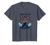 Gardez Votre Calme et Votre liberté T-Shirt, Enfant, Bleu Chiné, 4 Ans