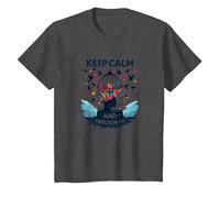 Gardez Votre Calme et Votre liberté T-Shirt, Enfant, Chiné Foncé, 12 Ans